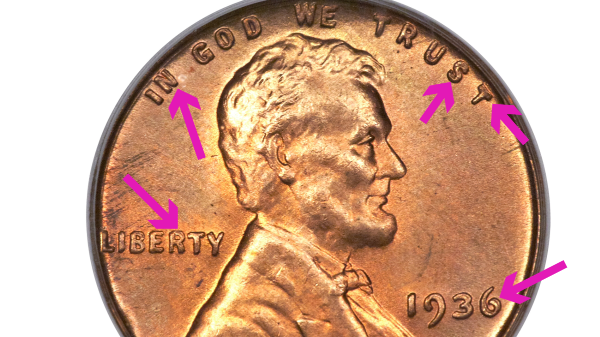 1936 Lincoln Wheat Cent Doubled Die Obverse